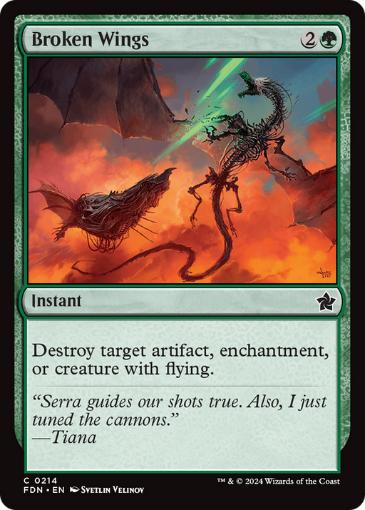 Broken Wings (FDN-214) [Foundations] Foil MTG Single Wizards of the Coast