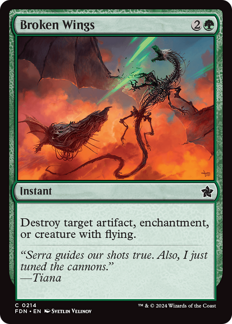 Broken Wings (FDN-214) [Foundations] MTG Single Wizards of the Coast