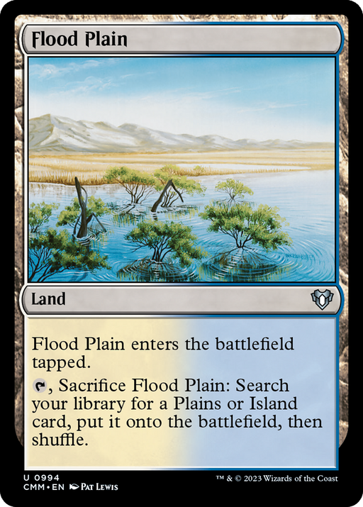 Flood Plain (CMM-994) [Commander Masters] MTG Single Wizards of the Coast