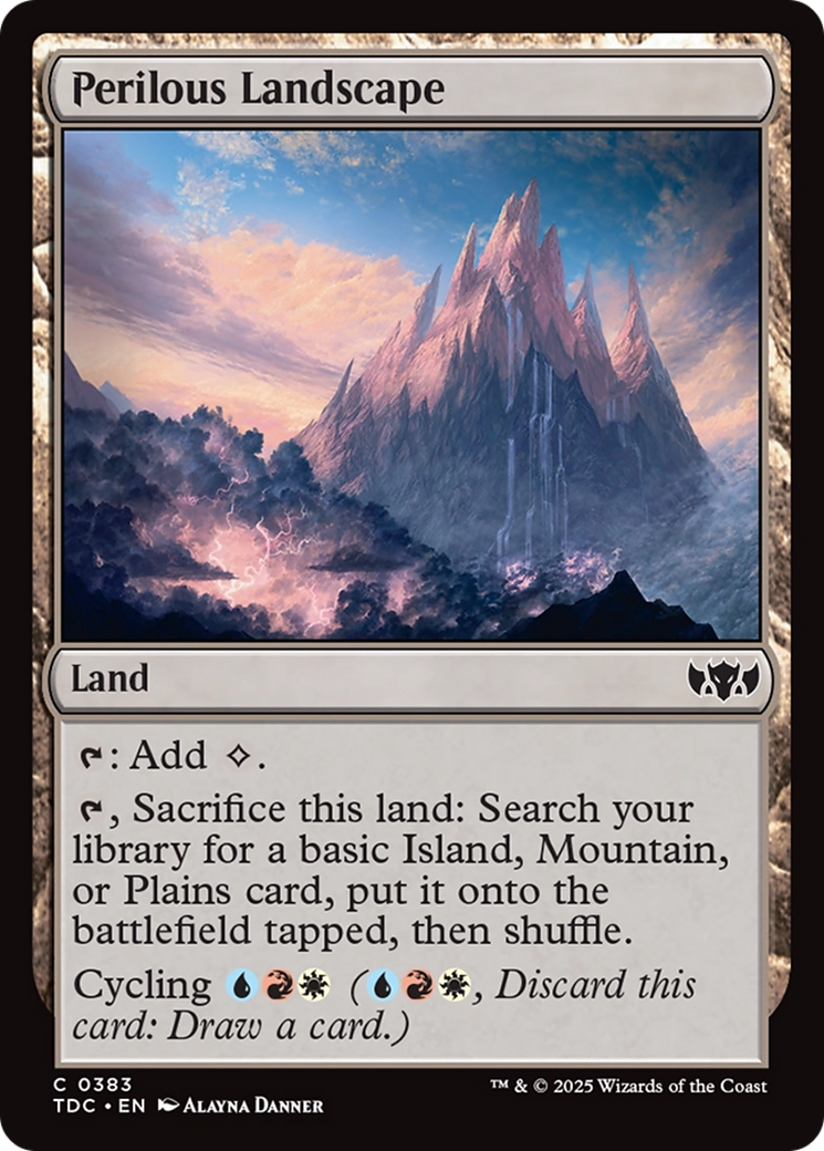 Perilous Landscape (TDC-383) [Commander: Tarkir: Dragonstorm] MTG Single Wizards of the Coast