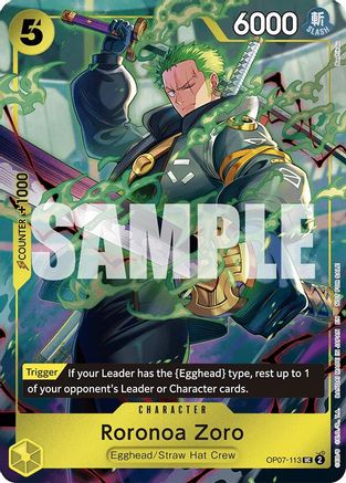 Roronoa Zoro (One Piece Day Dallas 2025) (OP07-113) [One Piece Promotion Cards] Foil One Piece Single Bandai