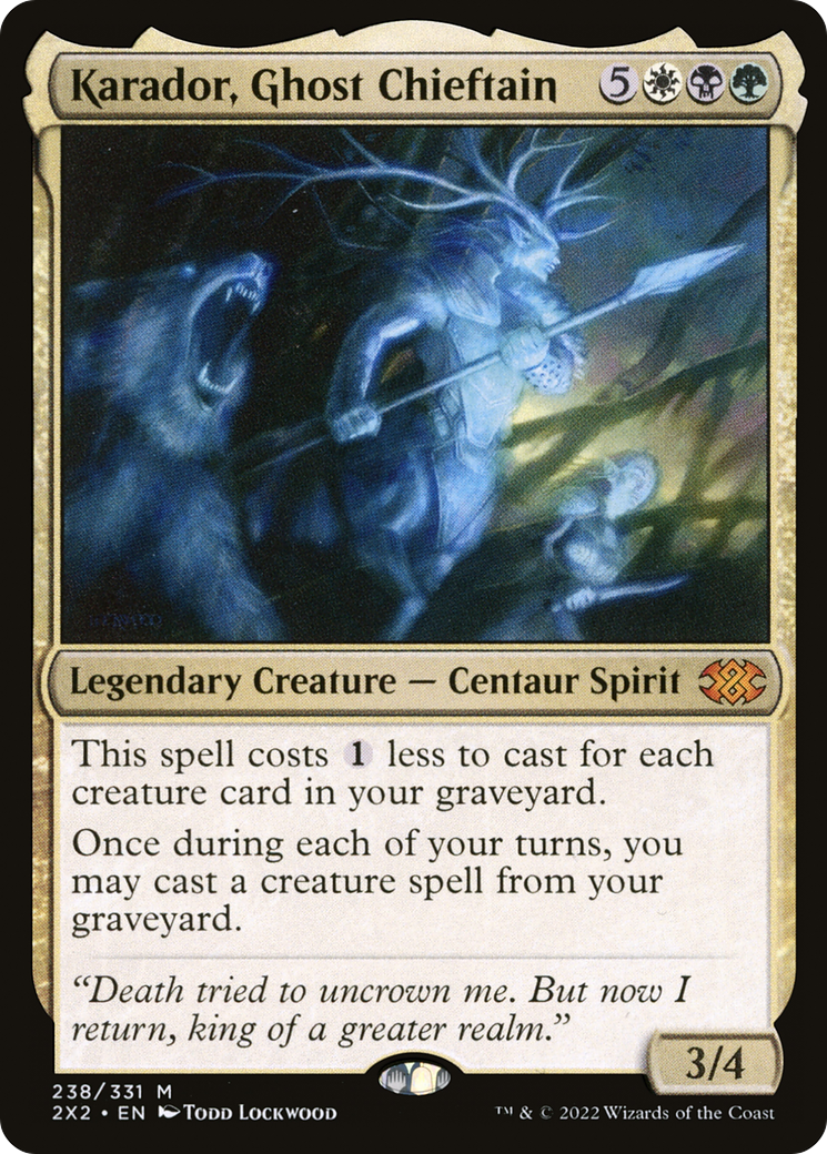 Karador, Ghost Chieftain (2X2-238) [Double Masters 2022] MTG Single Wizards of the Coast