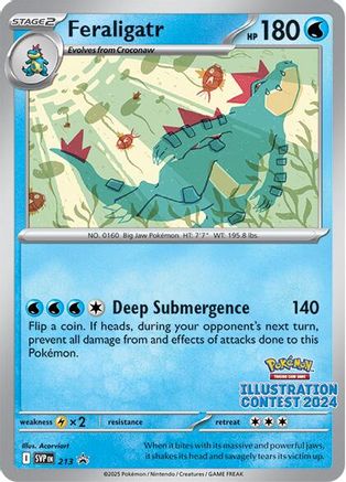 Feraligatr - 213 (Illustration Contest 2024) (213) [Promos: SV Promo Cards] Pokemon Single Pokémon