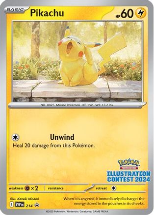 Pikachu - 214 (Illustration Contest 2024) (214) [Promos: SV Promo Cards] Pokemon Single Pokémon