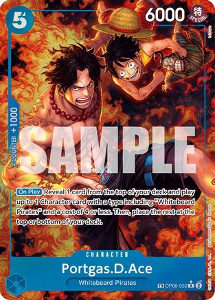 Portgas.D.Ace (TR) (OP08-052) [Royal Blood] Foil One Piece Single Bandai