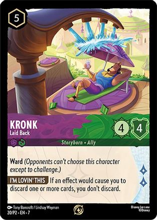 Kronk - Laid Back (20) [Disney Lorcana Promo Cards] Cold Foil Lorcana Single Disney