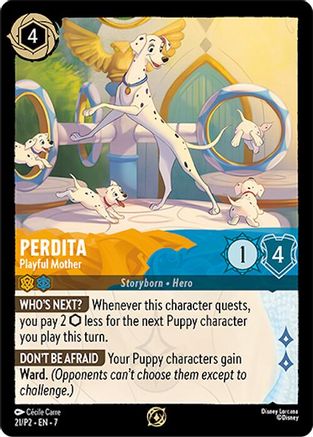 Perdita - Playful Mother (21) [Disney Lorcana Promo Cards] Cold Foil Lorcana Single Disney