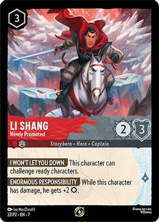 Li Shang - Newly Promoted (22) [Disney Lorcana Promo Cards] Cold Foil Lorcana Single Disney