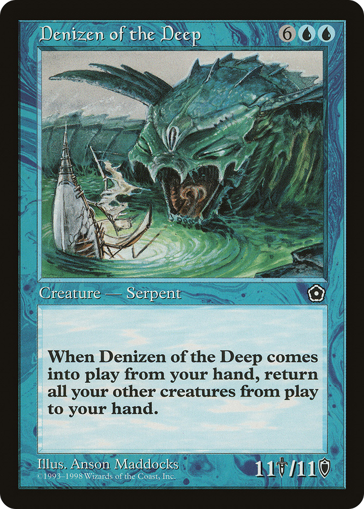 Denizen of the Deep (P02-035) [Misc] Portal Second Age MTG Single Wizards of the Coast