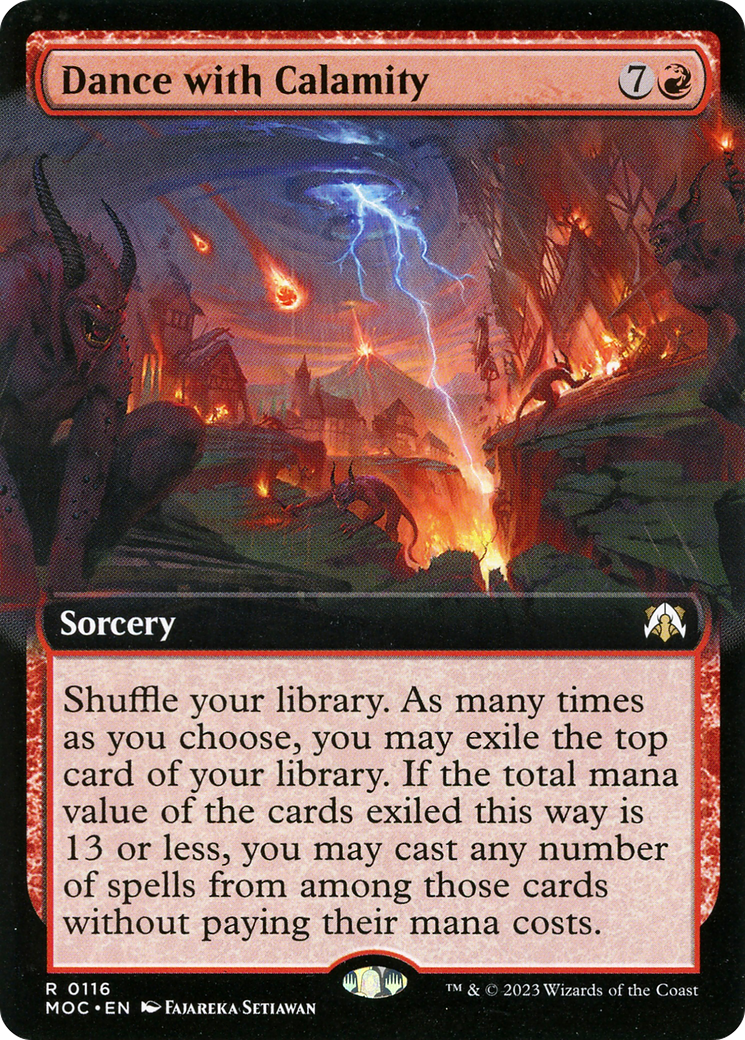 Dance with Calamity (MOC-116) [March of the Machine Commander] (Extended Art) MTG Single Wizards of the Coast