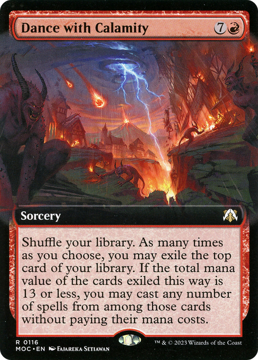 Dance with Calamity (MOC-116) [March of the Machine Commander] (Extended Art) MTG Single Wizards of the Coast