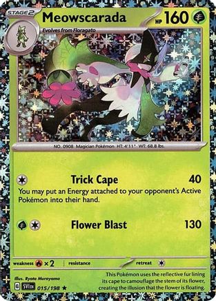 Meowscarada - 015/198 (Sparkle Holo) Holofoil [Misc: Cards & Products] Pokemon Single Pokémon