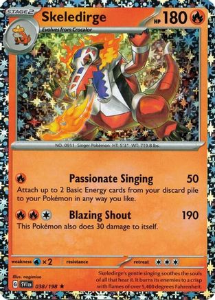 Skeledirge - 038/198 (Sparkle Holo) (38) Holofoil [Miscellaneous Cards & Products]