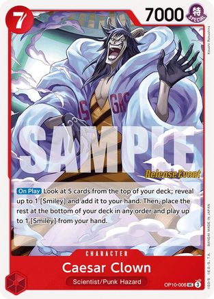 Caesar Clown (006) (OP10-006) [Royal Blood Release Event Cards] One Piece Single Bandai