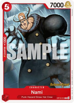 Nami (013) (OP10-013) [Royal Blood Release Event Cards] One Piece Single Bandai