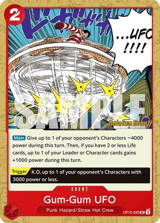 Gum-Gum UFO (OP10-020) [Royal Blood Release Event Cards] One Piece Single Bandai