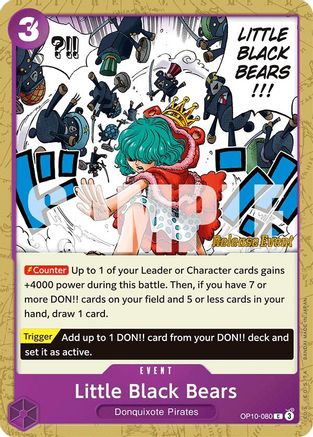 Little Black Bears (OP10-080) [Royal Blood Release Event Cards] One Piece Single Bandai