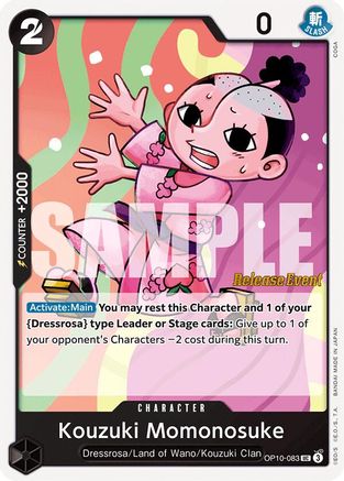 Kouzuki Momonosuke (083) (OP10-083) [Royal Blood Release Event Cards] One Piece Single Bandai