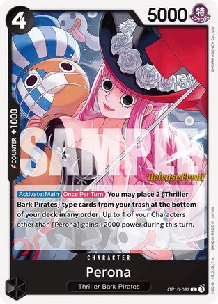 Perona (092) (OP10-092) [Royal Blood Release Event Cards] One Piece Single Bandai