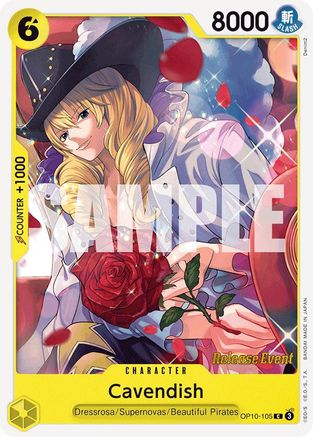 Cavendish (105) (OP10-105) [Royal Blood Release Event Cards] One Piece Single Bandai