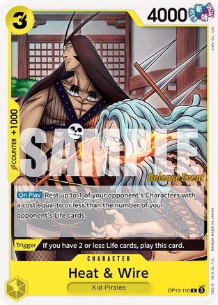 Heat & Wire (OP10-110) [Royal Blood Release Event Cards] One Piece Single Bandai