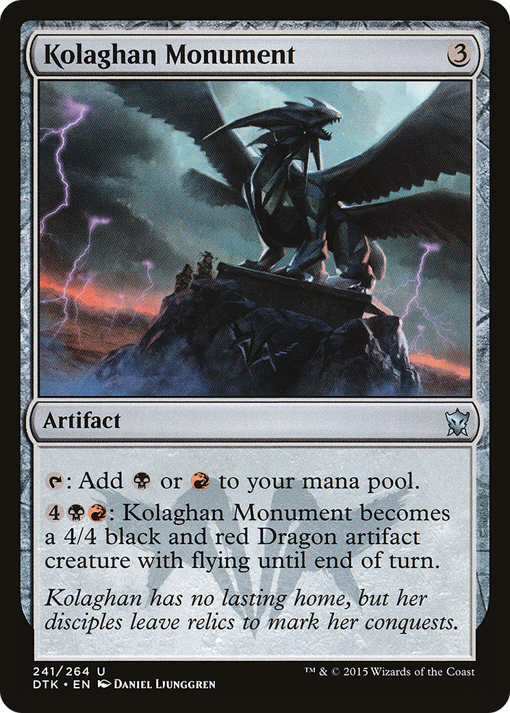 Kolaghan Monument (DTK-241) [Dragons of Tarkir] MTG Single Wizards of the Coast