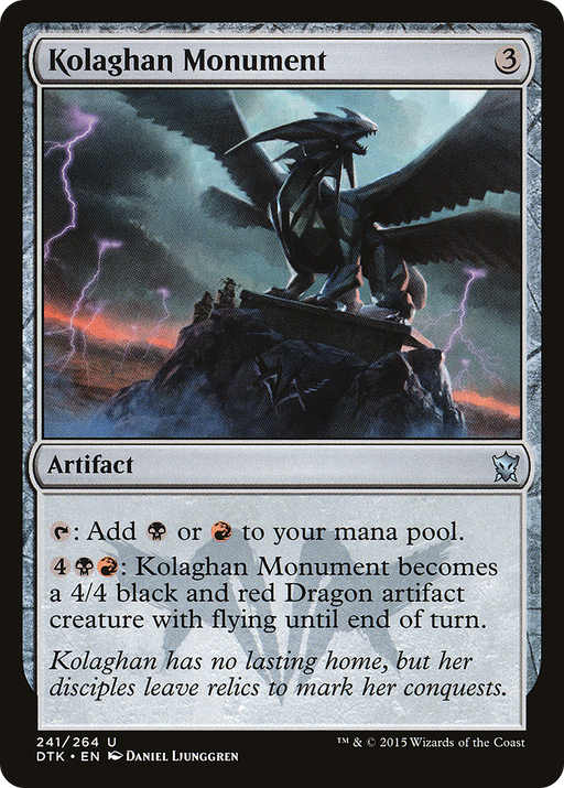 Kolaghan Monument (DTK-241) [Dragons of Tarkir] MTG Single Wizards of the Coast