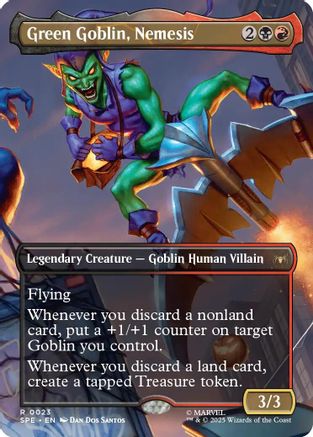 Green Goblin, Nemesis (Borderless) (SPE, MAR-023) [Marvel's Spider-Man: Eternal-Legal] MTG Single Wizards of the Coast