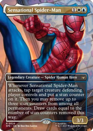 Sensational Spider-Man (Borderless) (SPE, MAR-025) [Marvel's Spider-Man: Eternal-Legal] MTG Single Wizards of the Coast