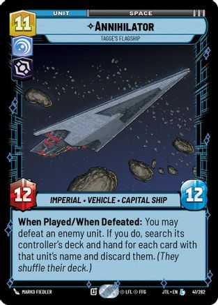 Annihilator - Tagge's Flagship (041/262) [Jump to Lightspeed] Star Wars: Unlimited Single Disney