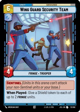 Wing Guard Security Team (072/262) [Jump to Lightspeed] Star Wars: Unlimited Single Disney