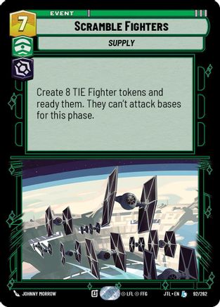 Scramble Fighters (092/262) [Jump to Lightspeed] Star Wars: Unlimited Single Disney