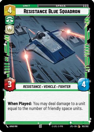 Resistance Blue Squadron (102/262) [Jump to Lightspeed] Star Wars: Unlimited Single Disney