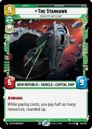 The Starhawk - Prototype Battleship (105/262) [Jump to Lightspeed] Star Wars: Unlimited Single Disney