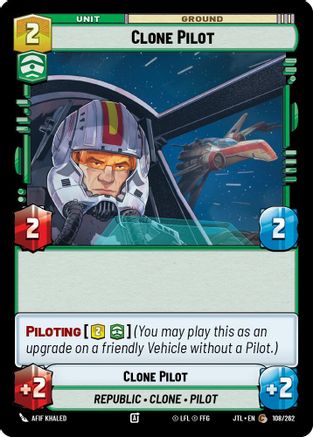 Clone Pilot (108/262) [Jump to Lightspeed] Star Wars: Unlimited Single Disney