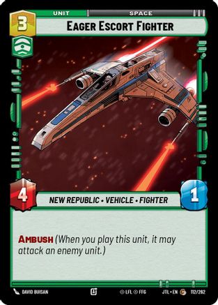Eager Escort Fighter (112/262) [Jump to Lightspeed] Star Wars: Unlimited Single Disney
