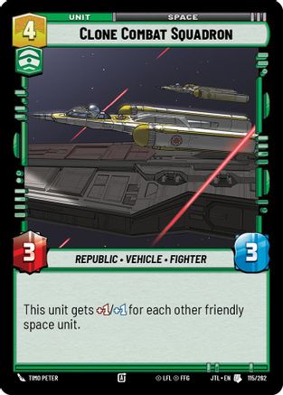 Clone Combat Squadron (115/262) [Jump to Lightspeed] Star Wars: Unlimited Single Disney