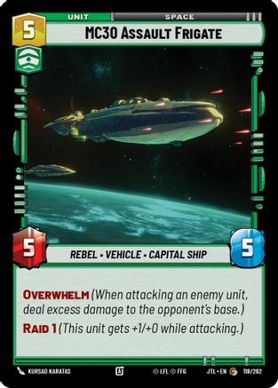 MC30 Assault Frigate (118/262) [Jump to Lightspeed] Star Wars: Unlimited Single Disney