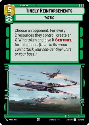 Timely Reinforcements (130/262) [Jump to Lightspeed] Star Wars: Unlimited Single Disney