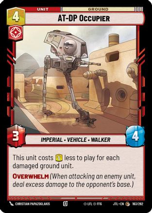 AT-DP Occupier (163/262) [Jump to Lightspeed] Star Wars: Unlimited Single Disney