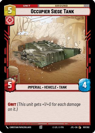 Occupier Siege Tank (167/262) [Jump to Lightspeed] Star Wars: Unlimited Single Disney
