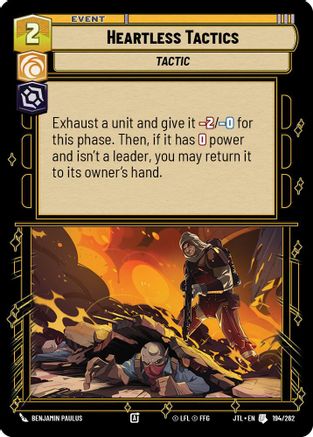 Heartless Tactics (194/262) [Jump to Lightspeed] Star Wars: Unlimited Single Disney
