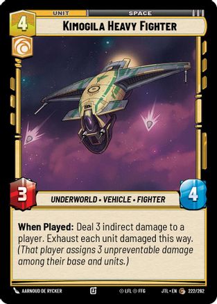 Kimogila Heavy Fighter (222/262) [Jump to Lightspeed] Star Wars: Unlimited Single Disney
