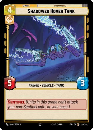 Shadowed Hover Tank (224/262) [Jump to Lightspeed] Star Wars: Unlimited Single Disney