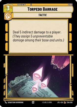 Torpedo Barrage (234/262) [Jump to Lightspeed] Star Wars: Unlimited Single Disney