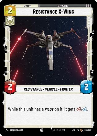 Resistance X-Wing (247/262) [Jump to Lightspeed] Star Wars: Unlimited Single Disney