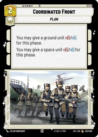 Coordinated Front (253/262) [Jump to Lightspeed] Star Wars: Unlimited Single Disney