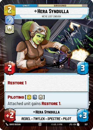 Hera Syndulla - We've Lost Enough (Hyperspace) (307) [Jump to Lightspeed] Star Wars: Unlimited Single Disney