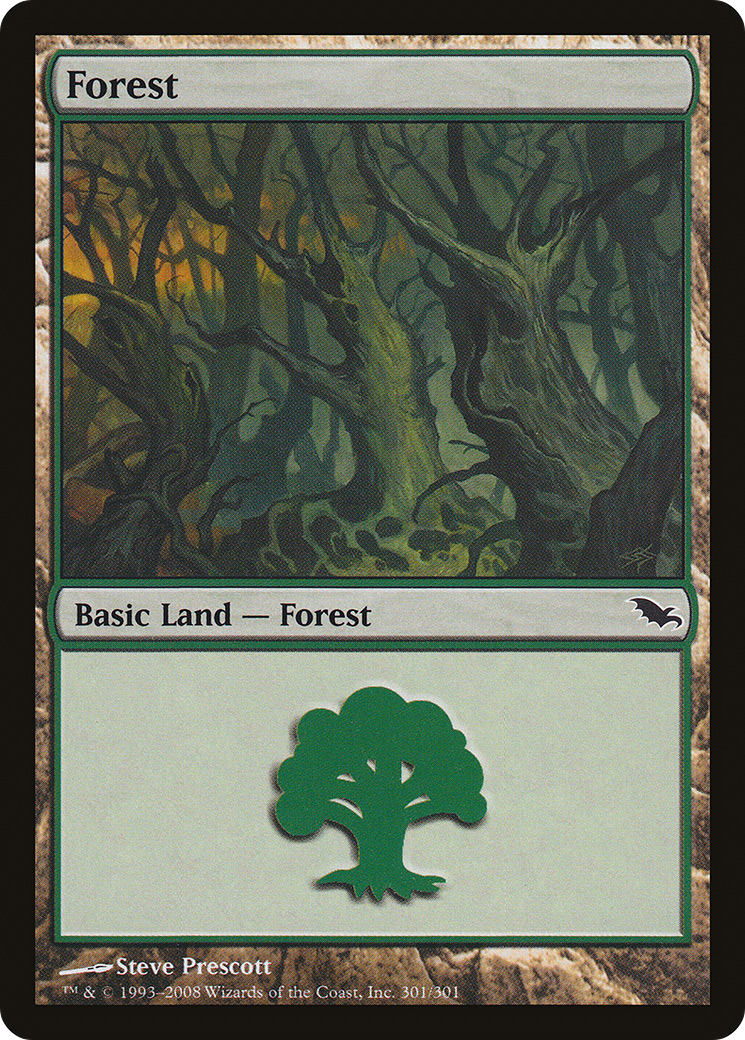 Forest (SHM-301) [Shadowmoor] MTG Single Wizards of the Coast