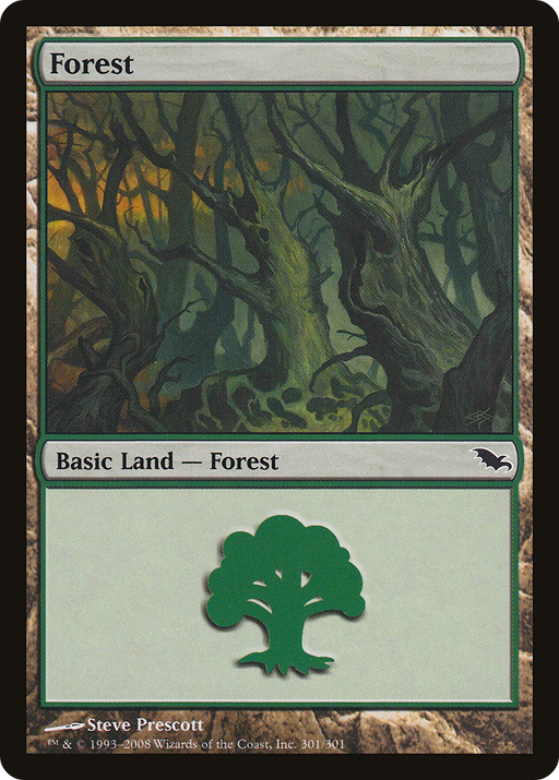 Forest (SHM-301) [Shadowmoor] MTG Single Wizards of the Coast